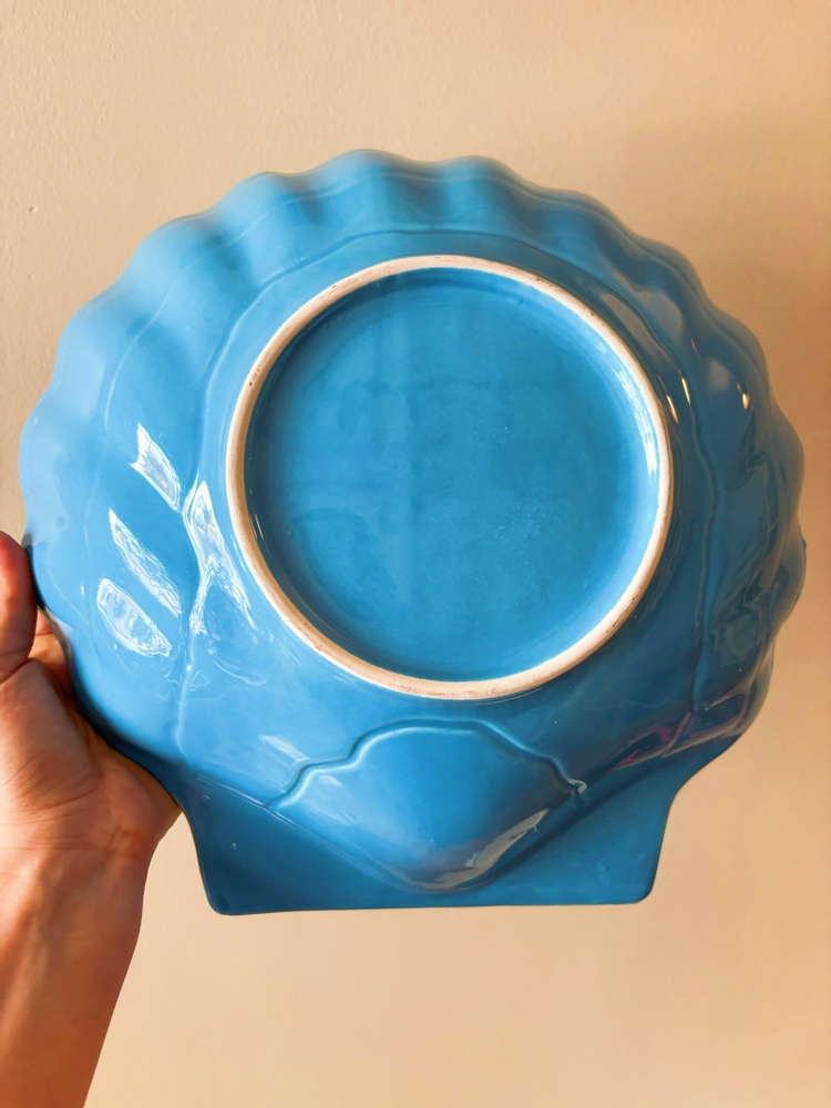 Blue Seashell Ceramic Bowl