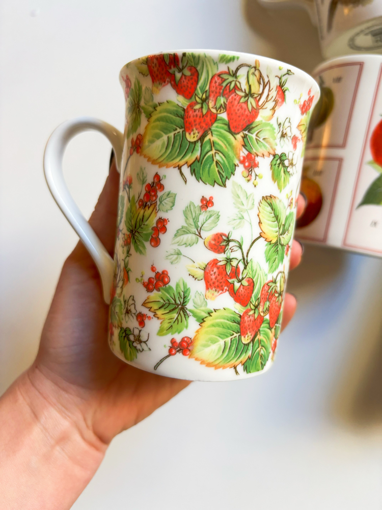 Strawberry Porcelain Mug