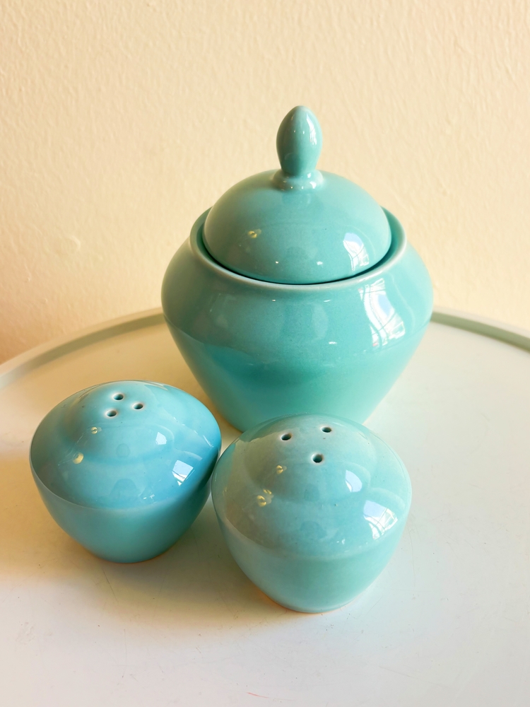 90’s Turquoise Ceramic Spice Set 