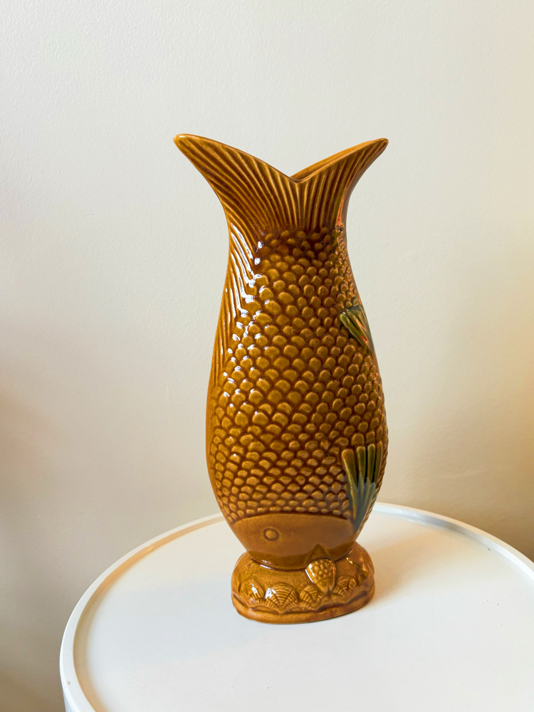 70’s Ceramic Fish Vase