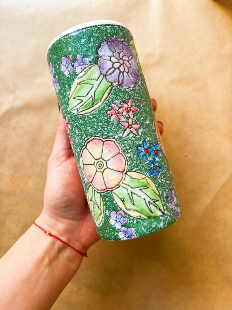 Handmade Greek Ceramic Vase 