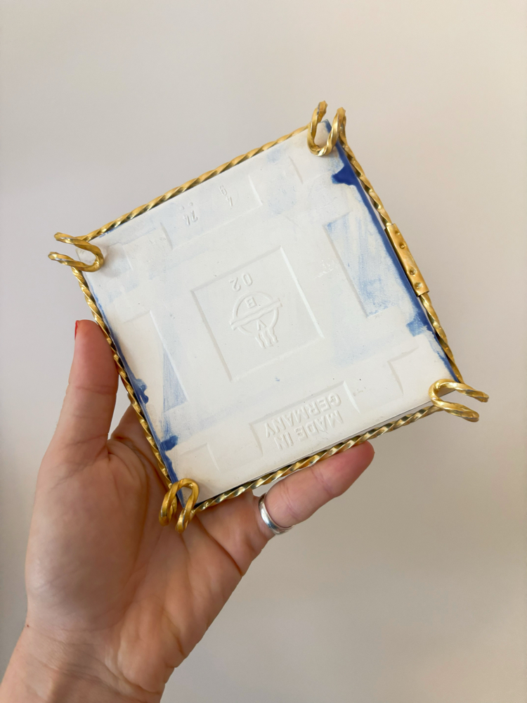 Cobalt Blue Handmade Ceramic German Coaster