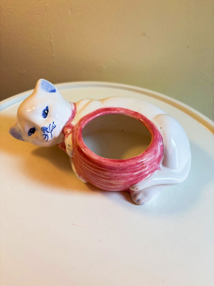 80’s Vakko Ceramic Kitty Bowl 
