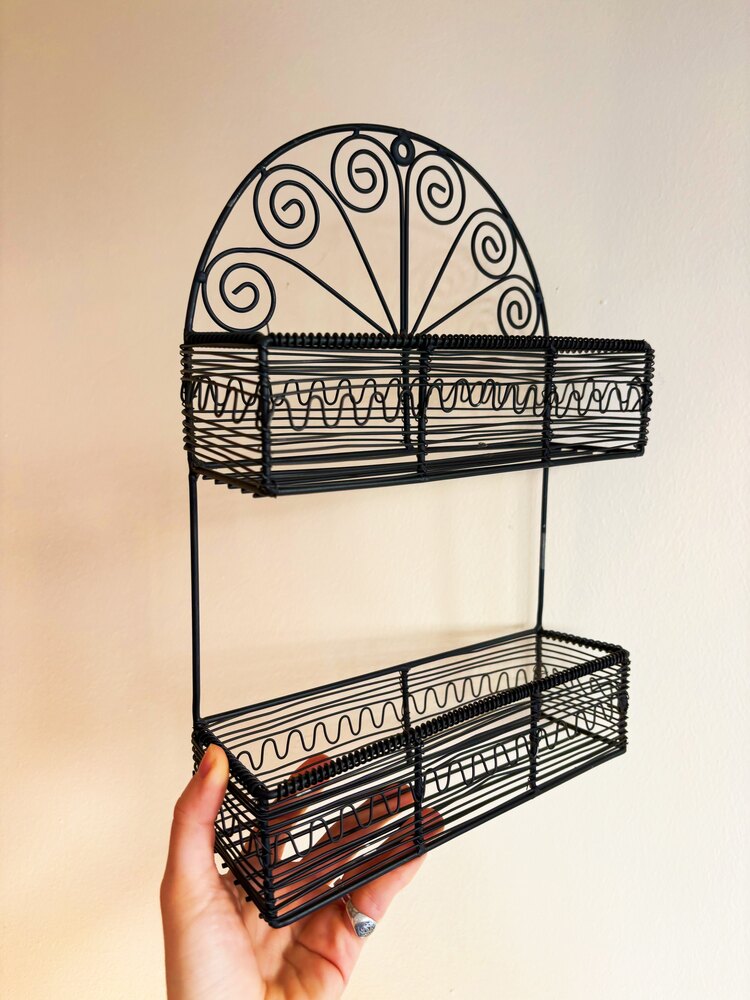 80’s Black Wire Spice Rack 