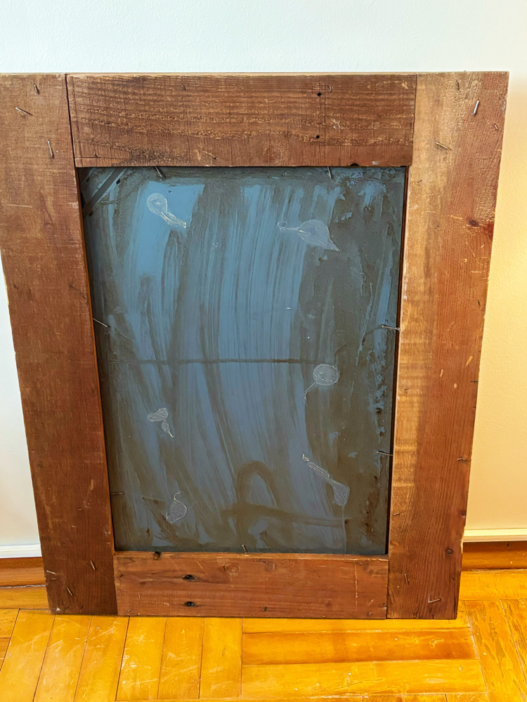 1950’s Anatolian Hand Painted Wooden Mirror