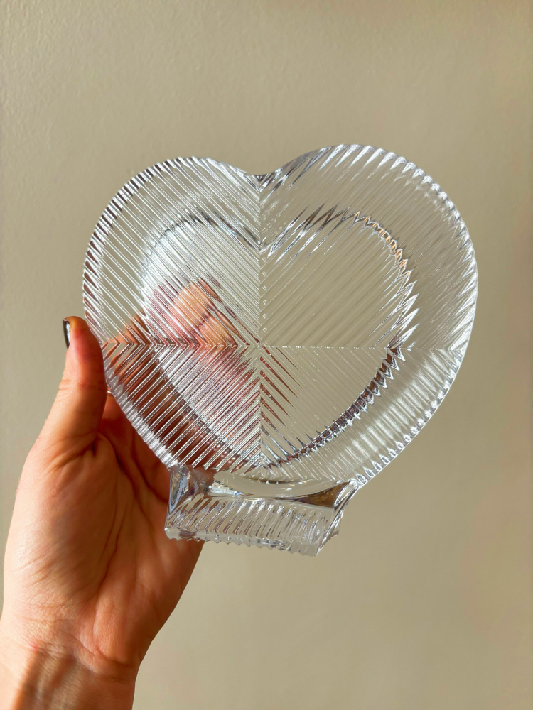 German Crystal Heart Shaped Photo Frame 