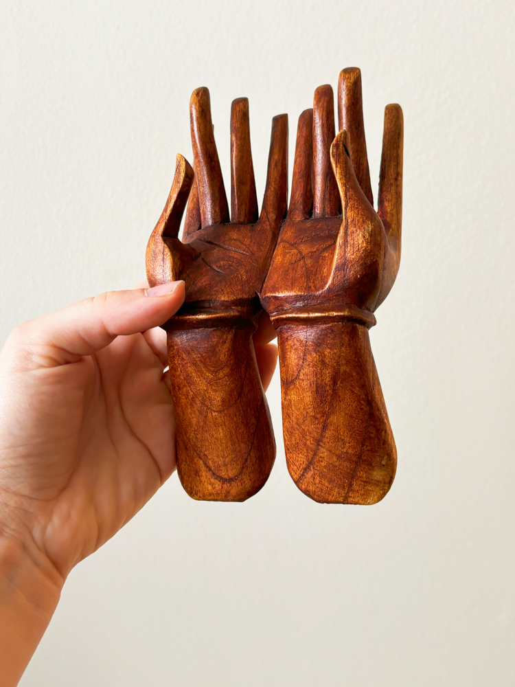 Handmade Wooden Hand Sculpture