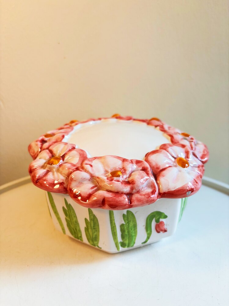 Handmade Floral Ashtray 