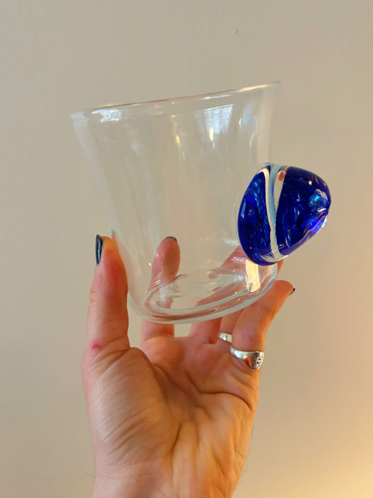 2005 Art Glass Handmade Funky Bowl 