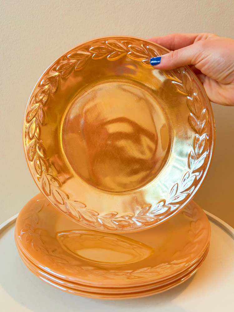 70’s American Iridescent Opaline Plates