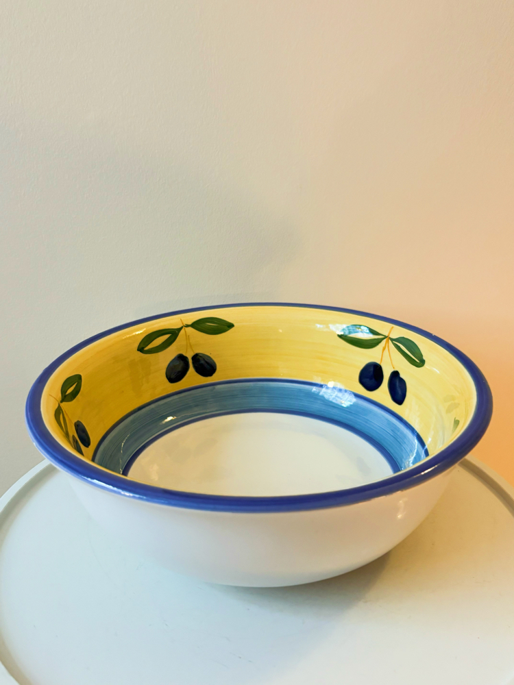 90’s Italian Cherries Large Ceramic Bowl 