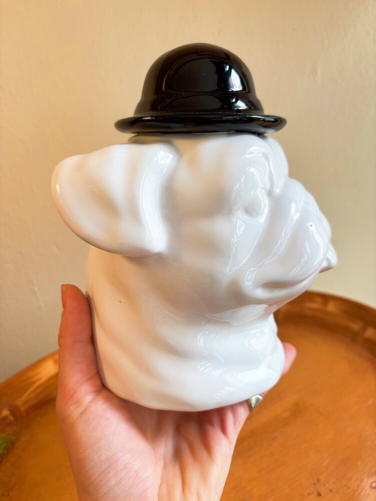 Ceramic French Bulldog Penny Bank