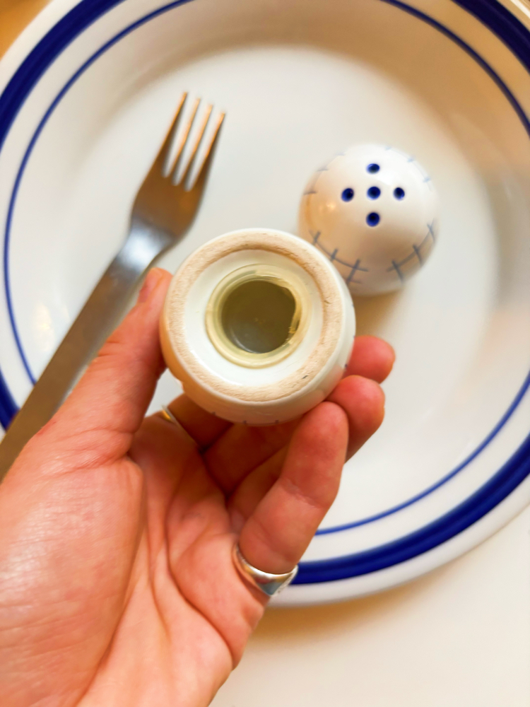 90’s Checkered Salt and Pepper Shakers 