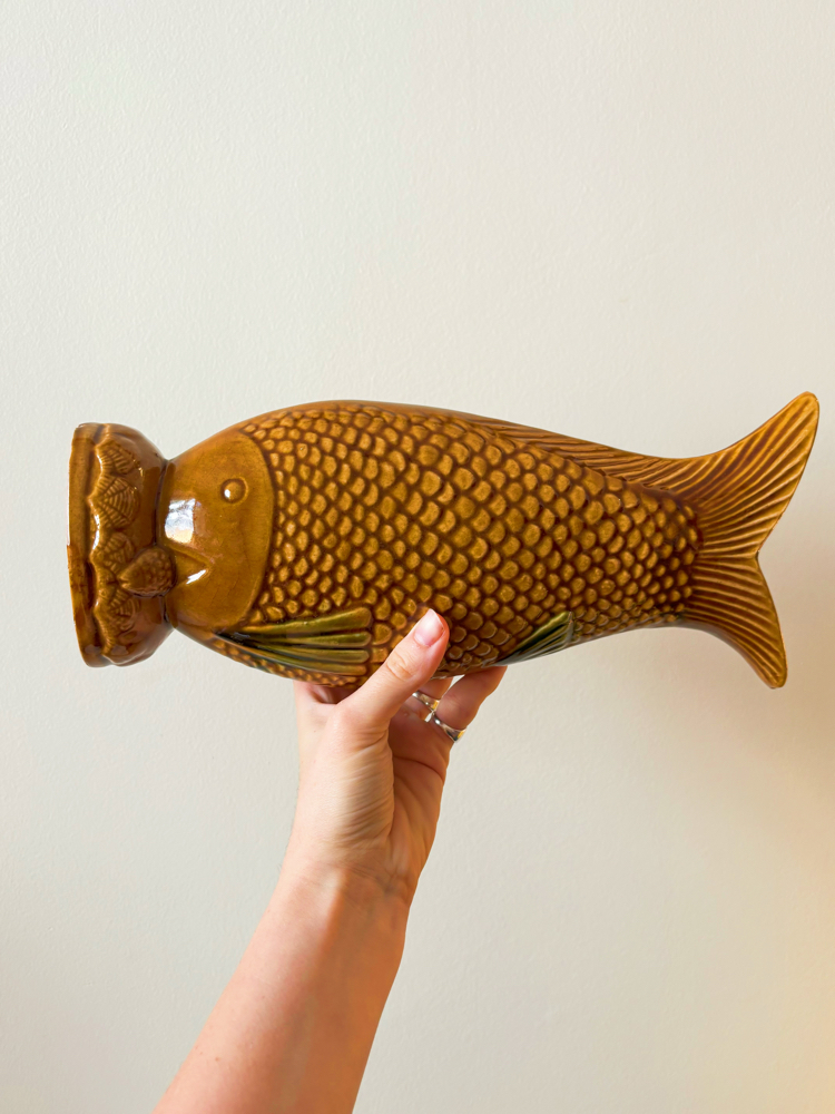 70’s Ceramic Fish Vase