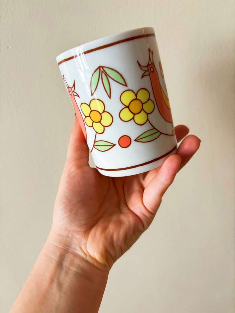 Poland Folk Art Porcelain Mug 