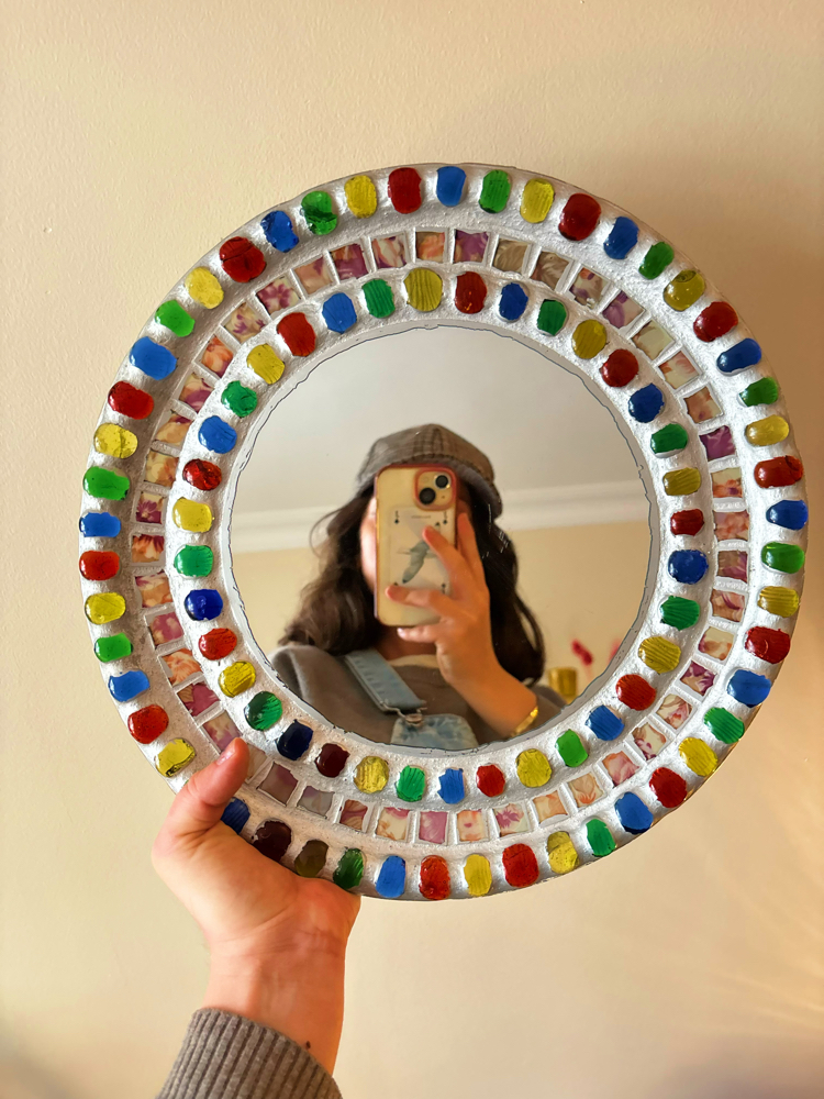 Rainbow Glass Mosaic Mirror