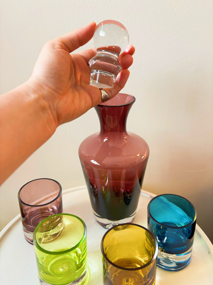 Colorful Glass Liquor Set