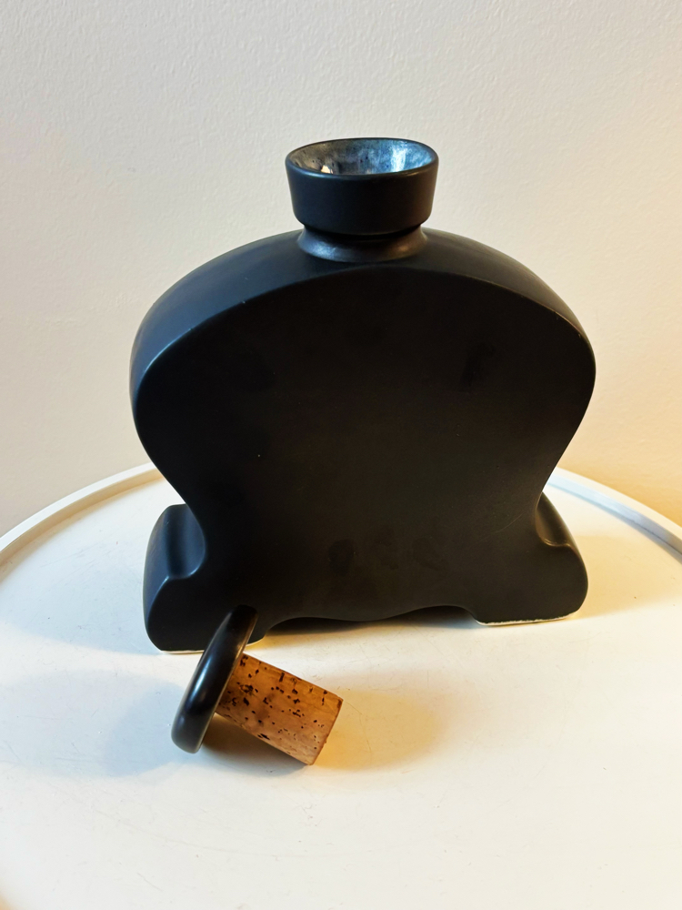 60’s German Art-Deco Black Liquor Bottle 