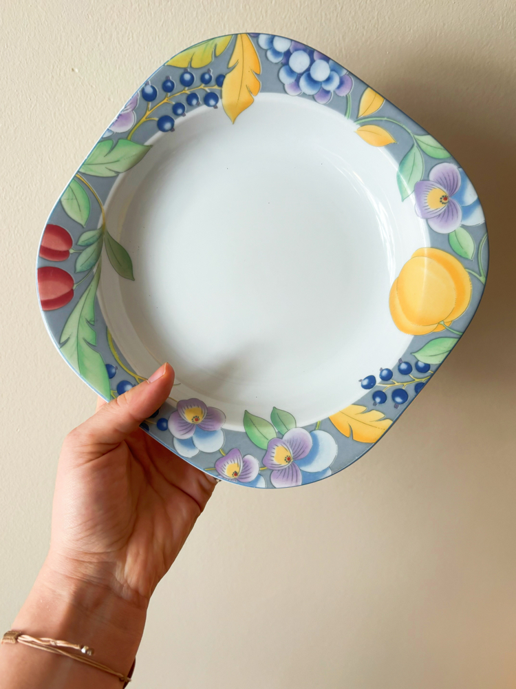 80’s Bavarian Porcelain Deep Plates 
