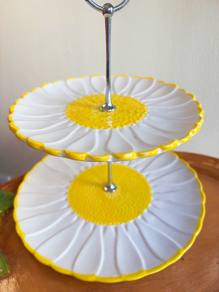 Ceramic Daisy Serving Plate