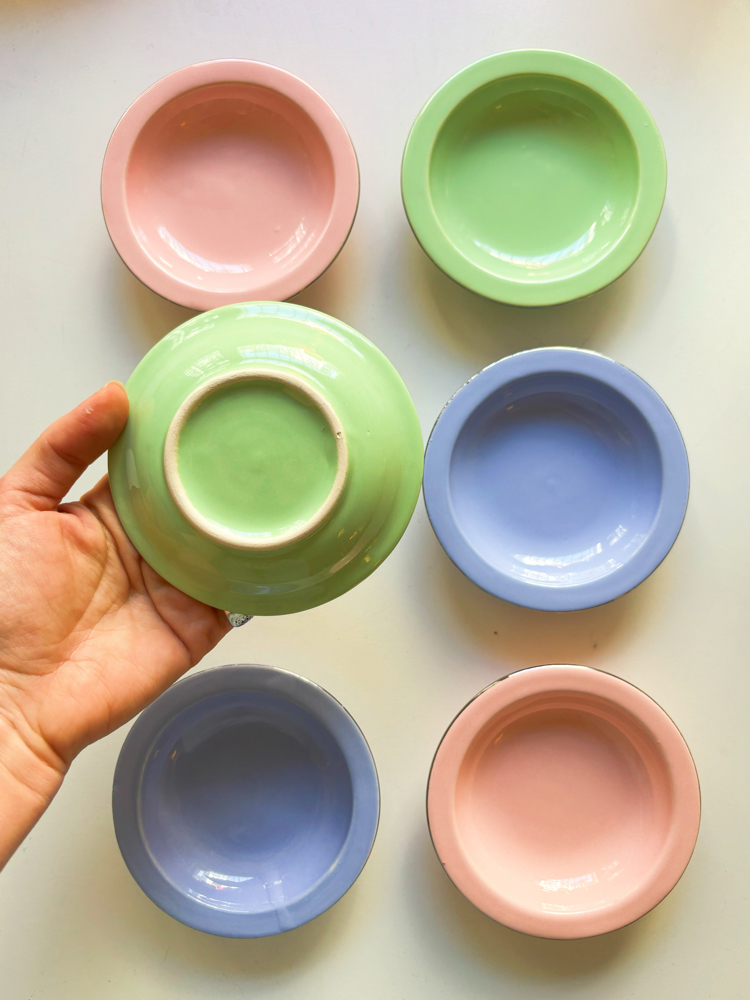 90’s Deadstock Porcelain Mini Plate Set 
