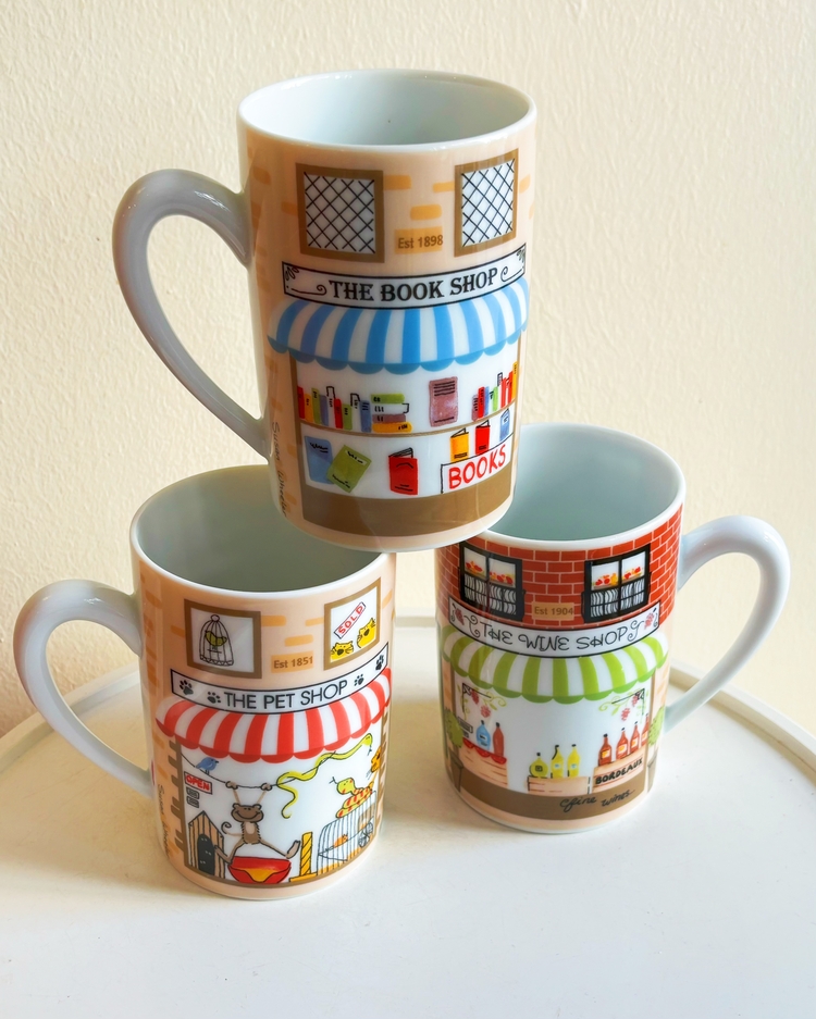Book Shop & Wine Shop & Pet Shop Mugs