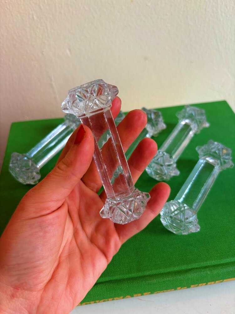 60’s Crystal Fork + Knife Rests 