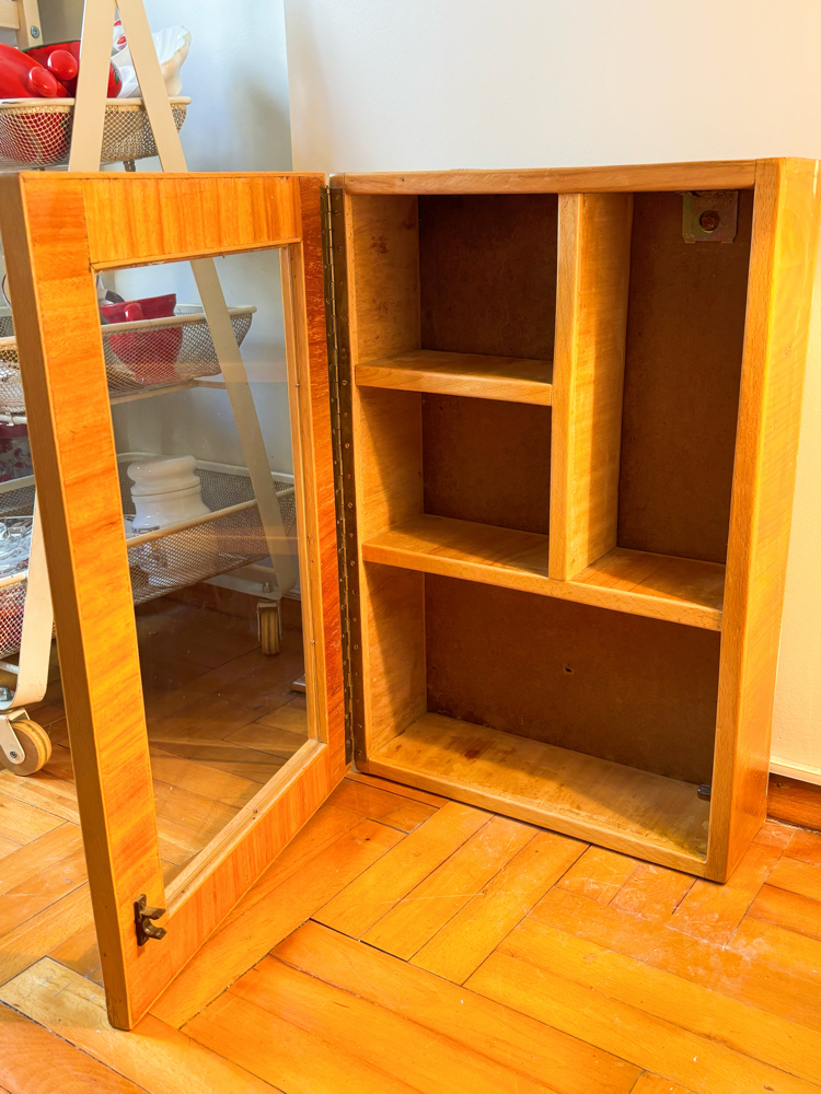 60’s Wood + Glass Display Cabinet