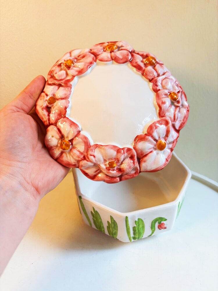 Handmade Floral Ashtray 