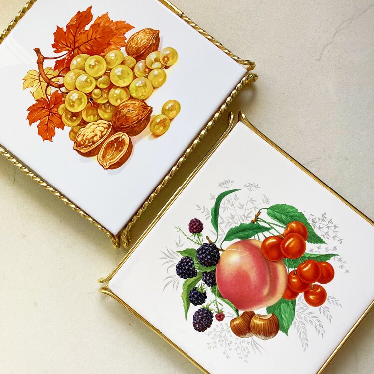 70’s Italian Ceramic Tile Trivets 