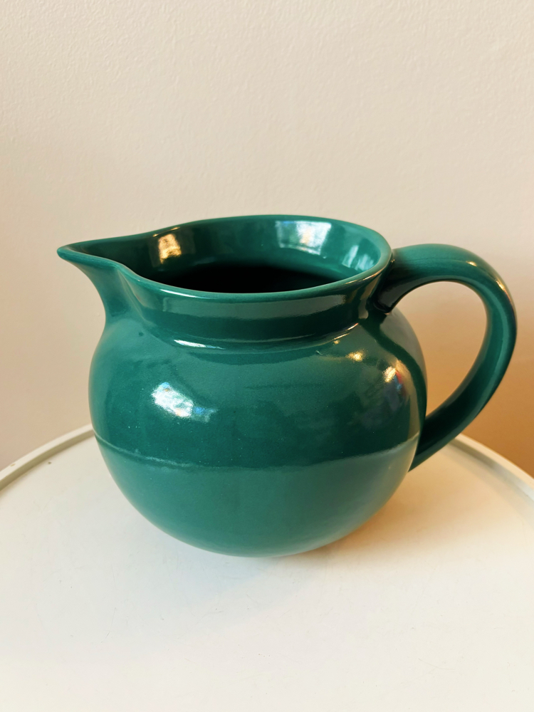 90’s Petrol Green Chunky Ceramic Jug