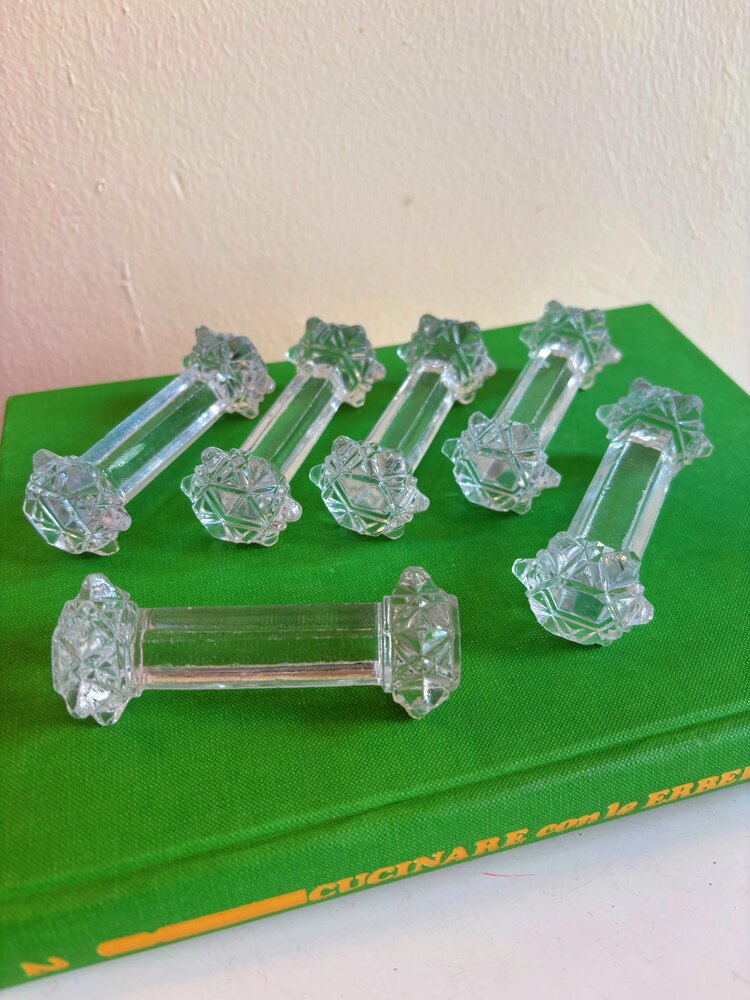 60’s Crystal Fork + Knife Rests 