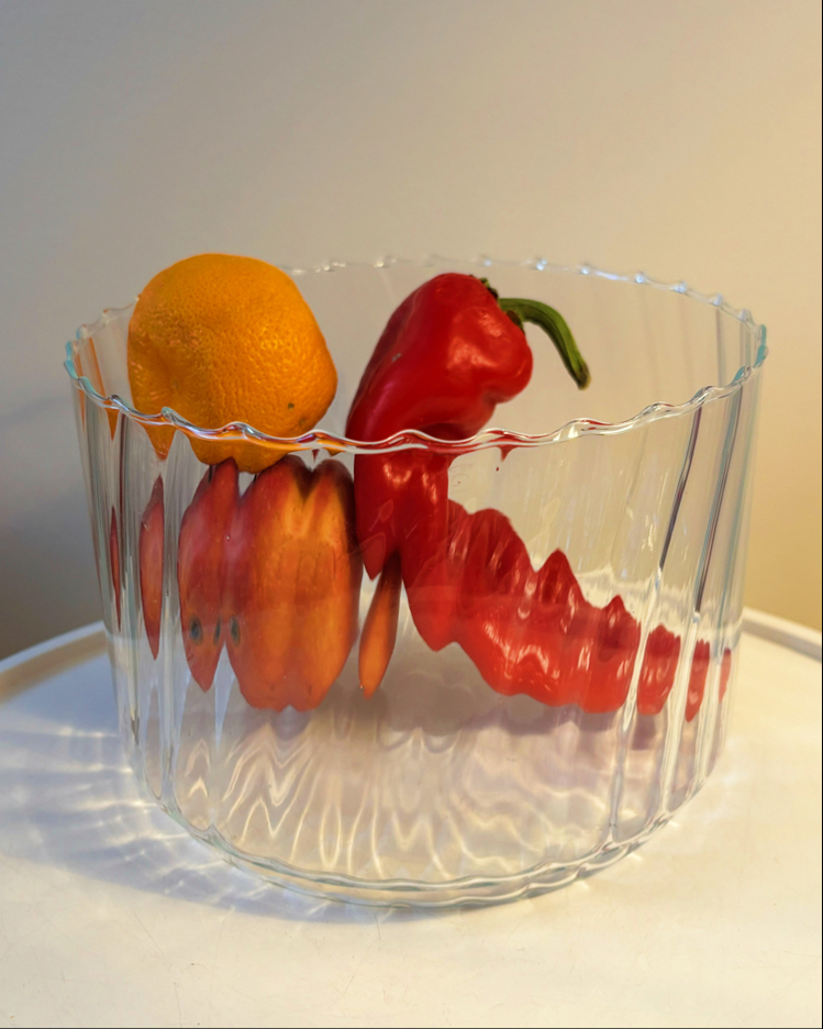 Swirl Clear Thin Glass Bowl