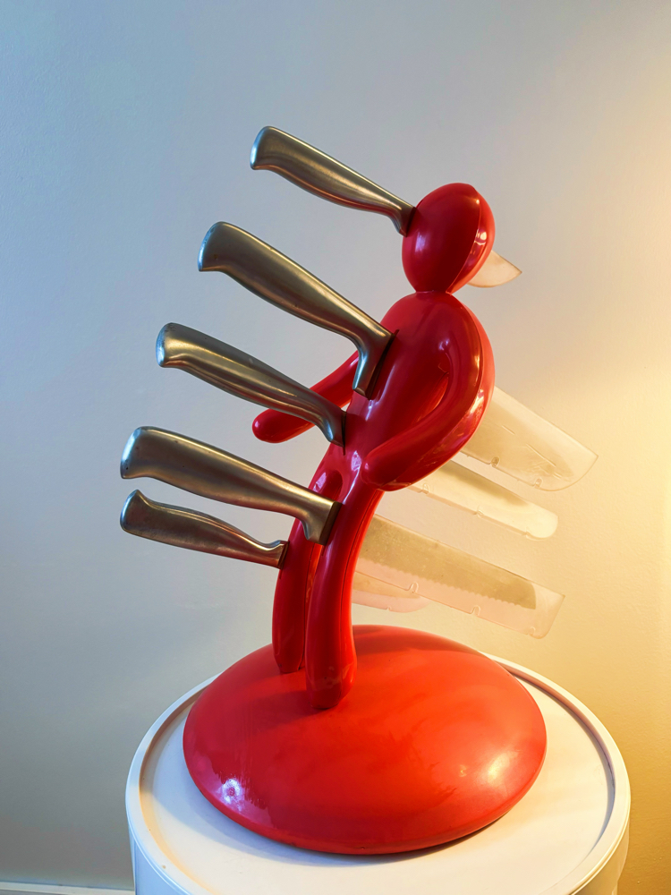 Red Koziol Knife Set
