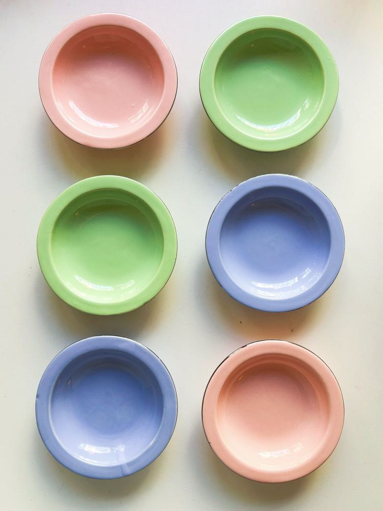 90’s Deadstock Porcelain Mini Plate Set 