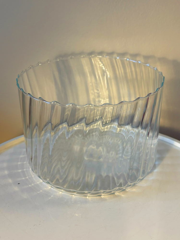 Swirl Clear Thin Glass Bowl