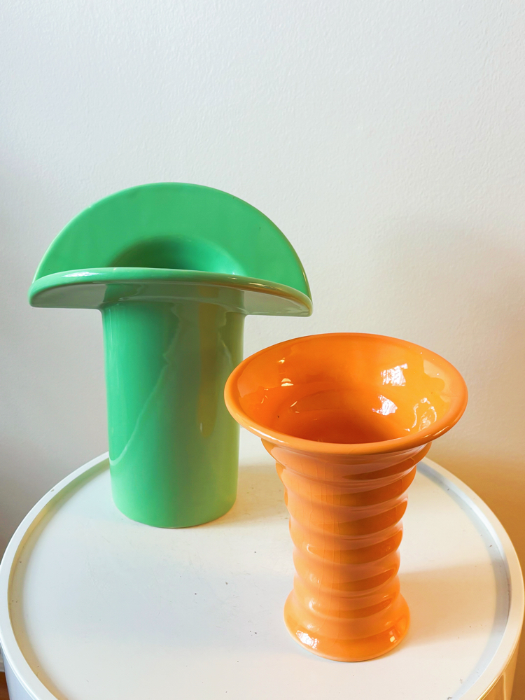90’s Green Mushroom Vase