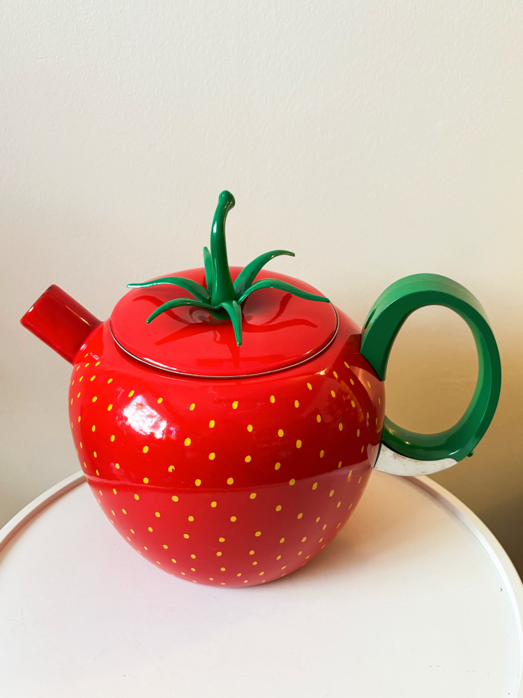 80’s Strawberry Enamel Kettle
