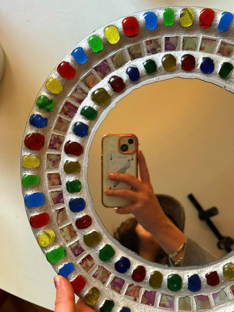 Rainbow Glass Mosaic Mirror