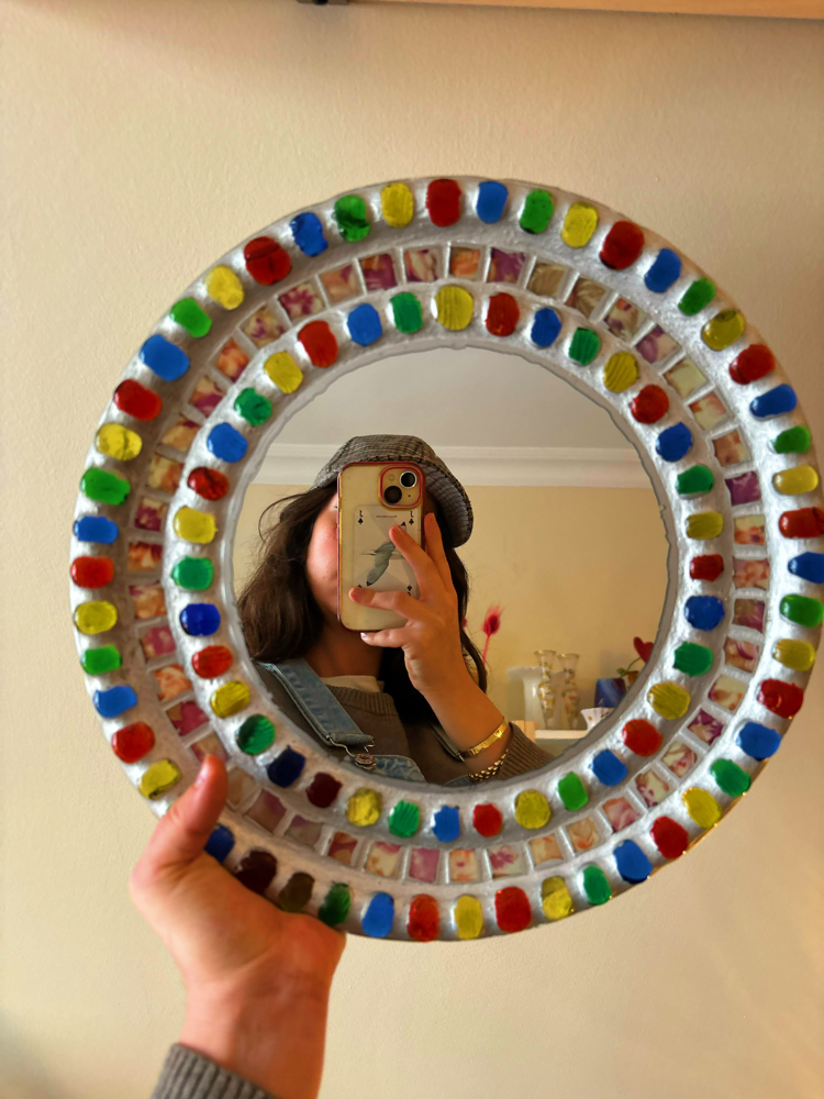 Rainbow Glass Mosaic Mirror