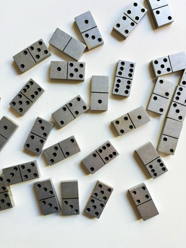 70’s Steel Domino Set