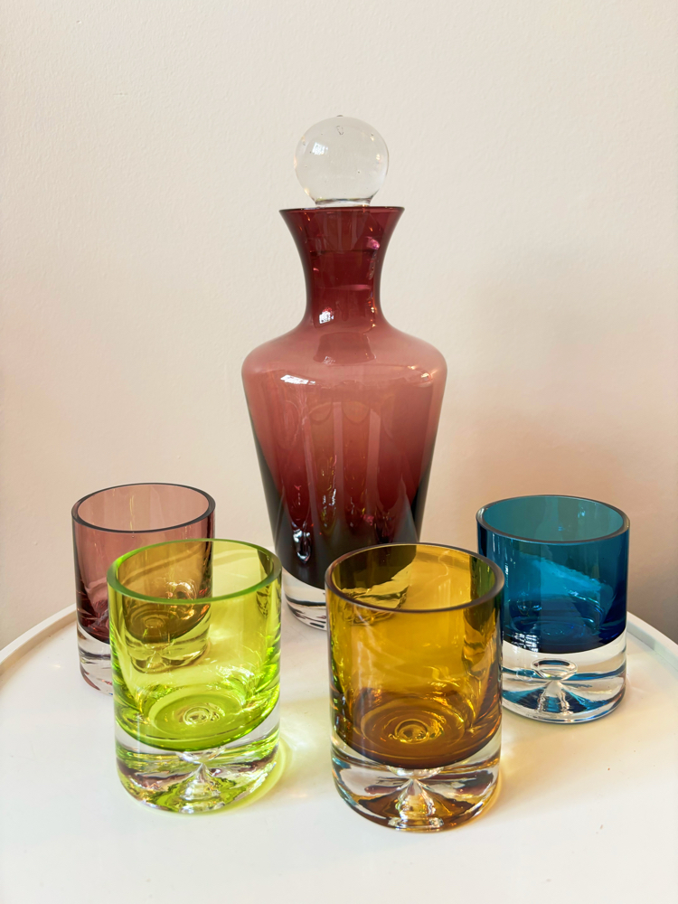 Colorful Glass Liquor Set