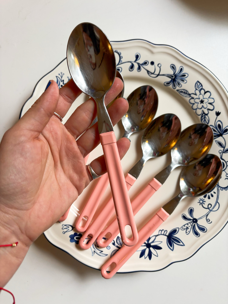 80’s Bubblegum Pink Cutlery Set 
