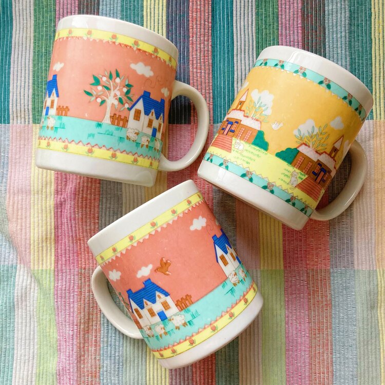Pastel Cottage Core Ceramic Mugs