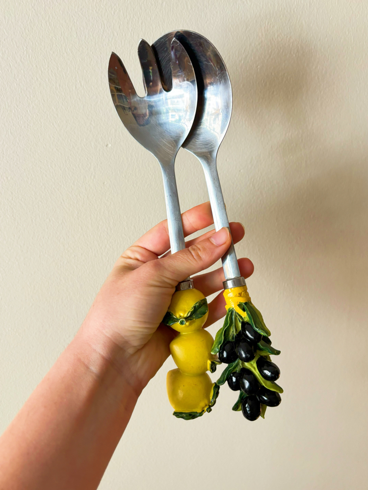 Lemon & Olive Salad Servers