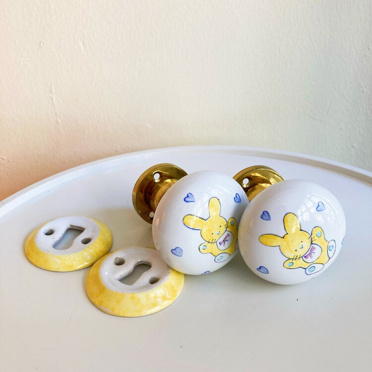 Little Bunny! Ceramic + Brass Wall Hook