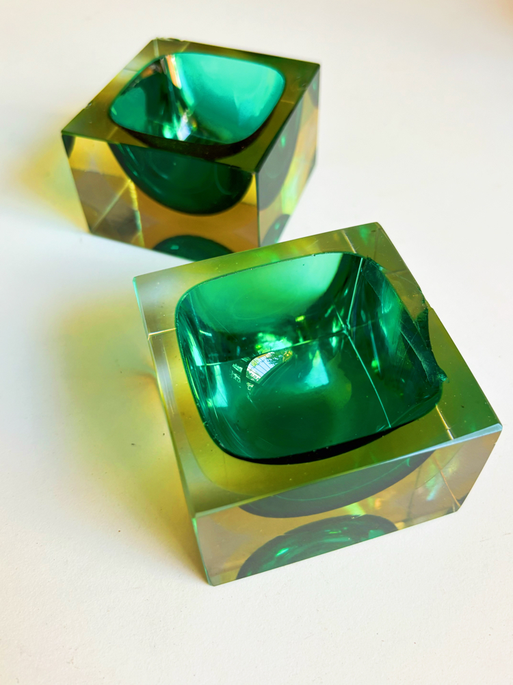 50’s Italian Sommerso Murano Ashtrays