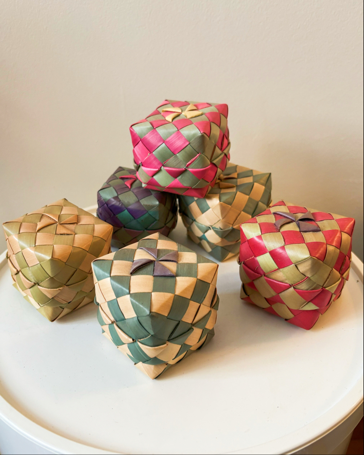 Handmade Cambodian Bamboo Boxes 