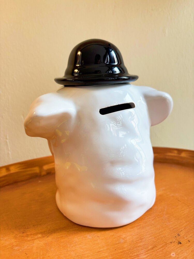 Ceramic French Bulldog Penny Bank