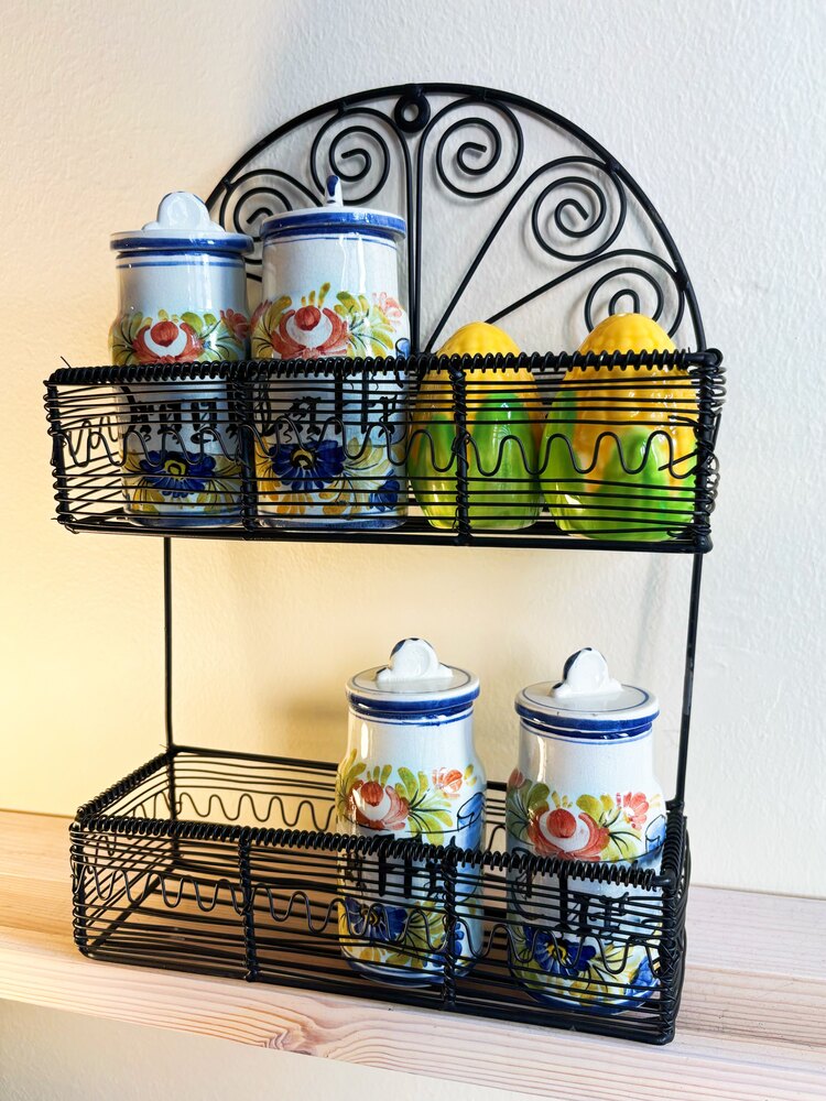 80’s Black Wire Spice Rack 